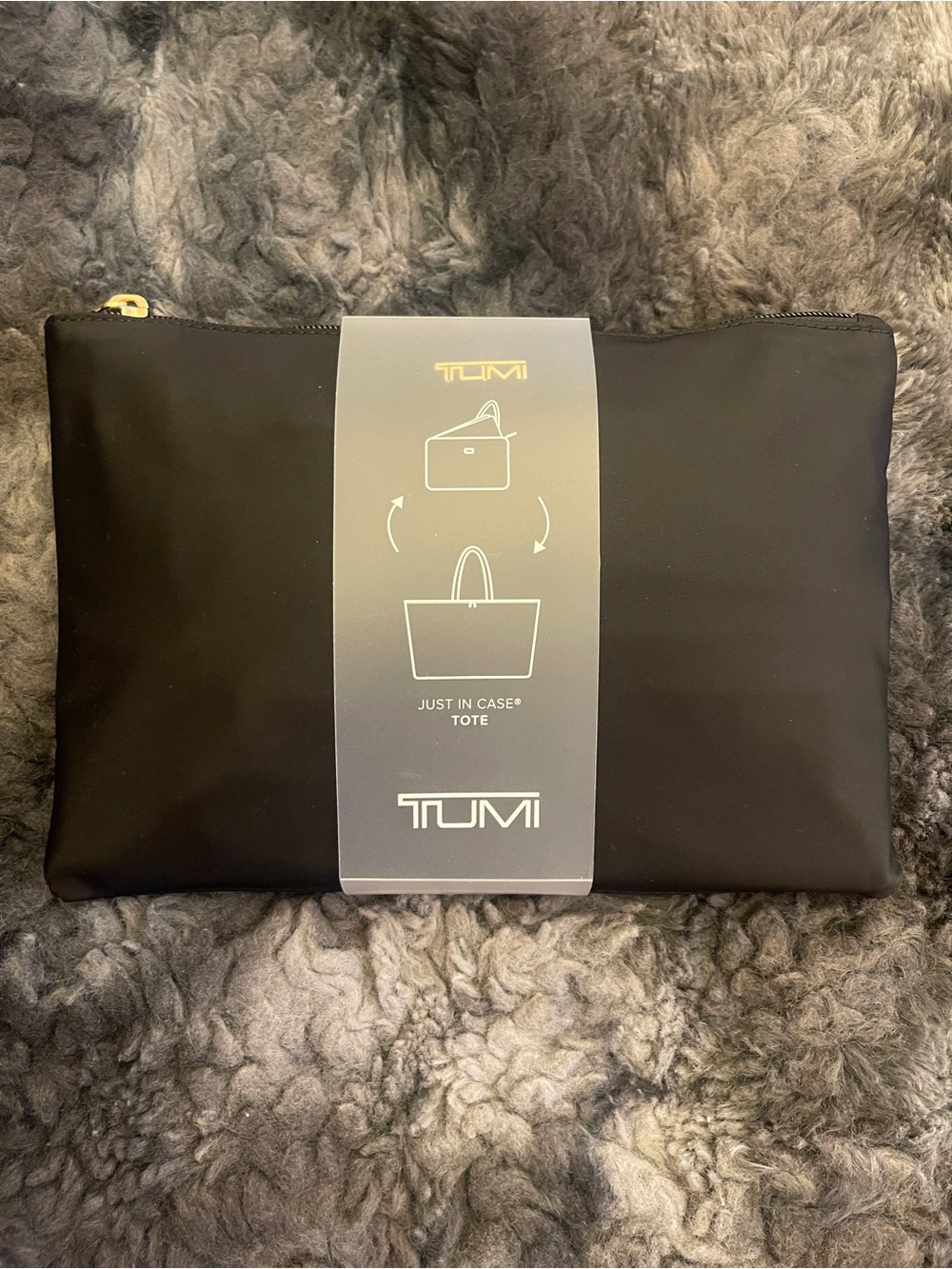 Tumi Just In Case® Tote Pouch - Black with Gold Zipper